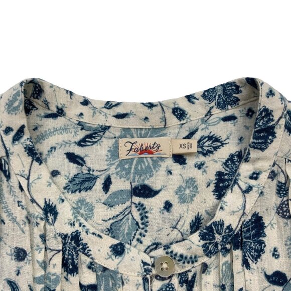 Faherty Blue Floral Mini Dress - Picture 5 of 12